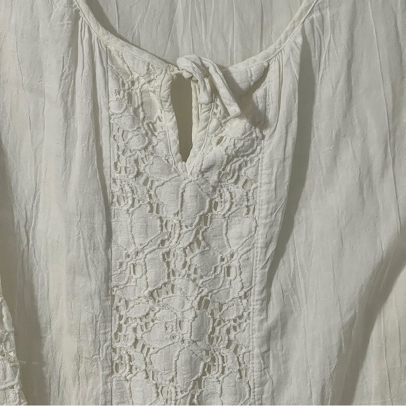 Debbie Katz Cover Up White Crochet Boho Size Large South Beach Resort Vacation - Picture 2 of 7